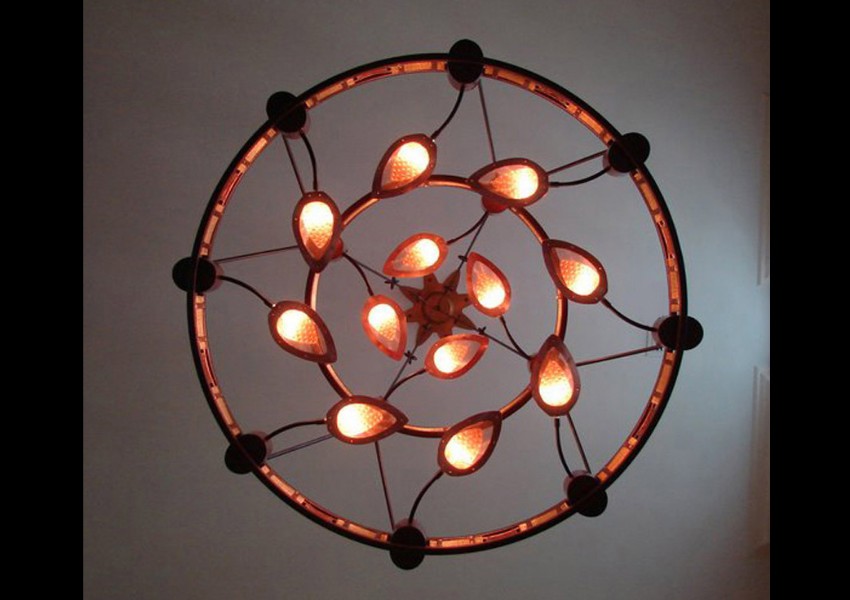 Brucie's foyet chandelier — (from below)